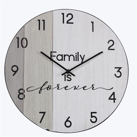 Youngs Wood & Metal Rustic Modern 16 Wall Clock 21395